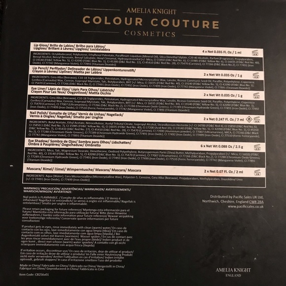Amelia Knight - Colour Couture - Makeup Set 20 pcs - Picture 8 of 8